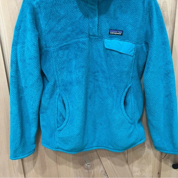 Patagonia Re Tool Snap T Fleece Pullover Teal Turquoise Size Medium - Picture 6 of 13